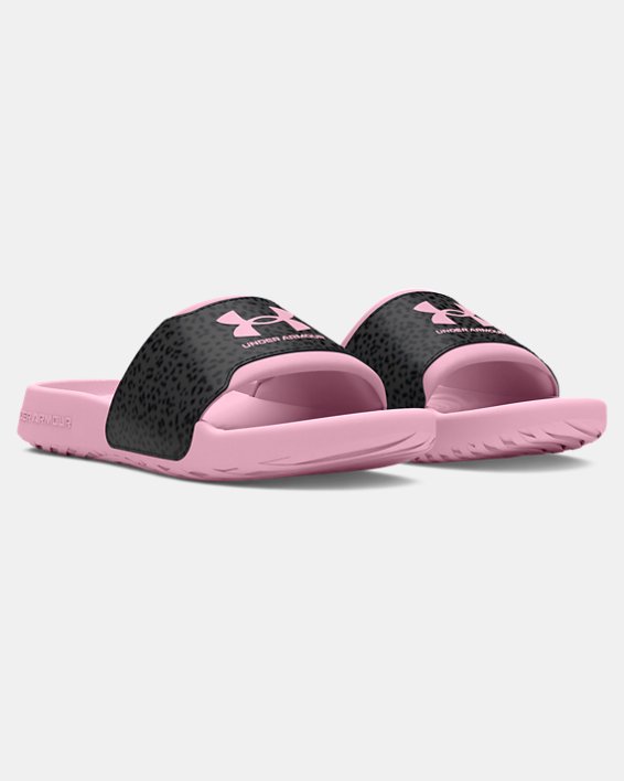 Women's UA Ignite Select Graphic Slides in Pink image number 3
